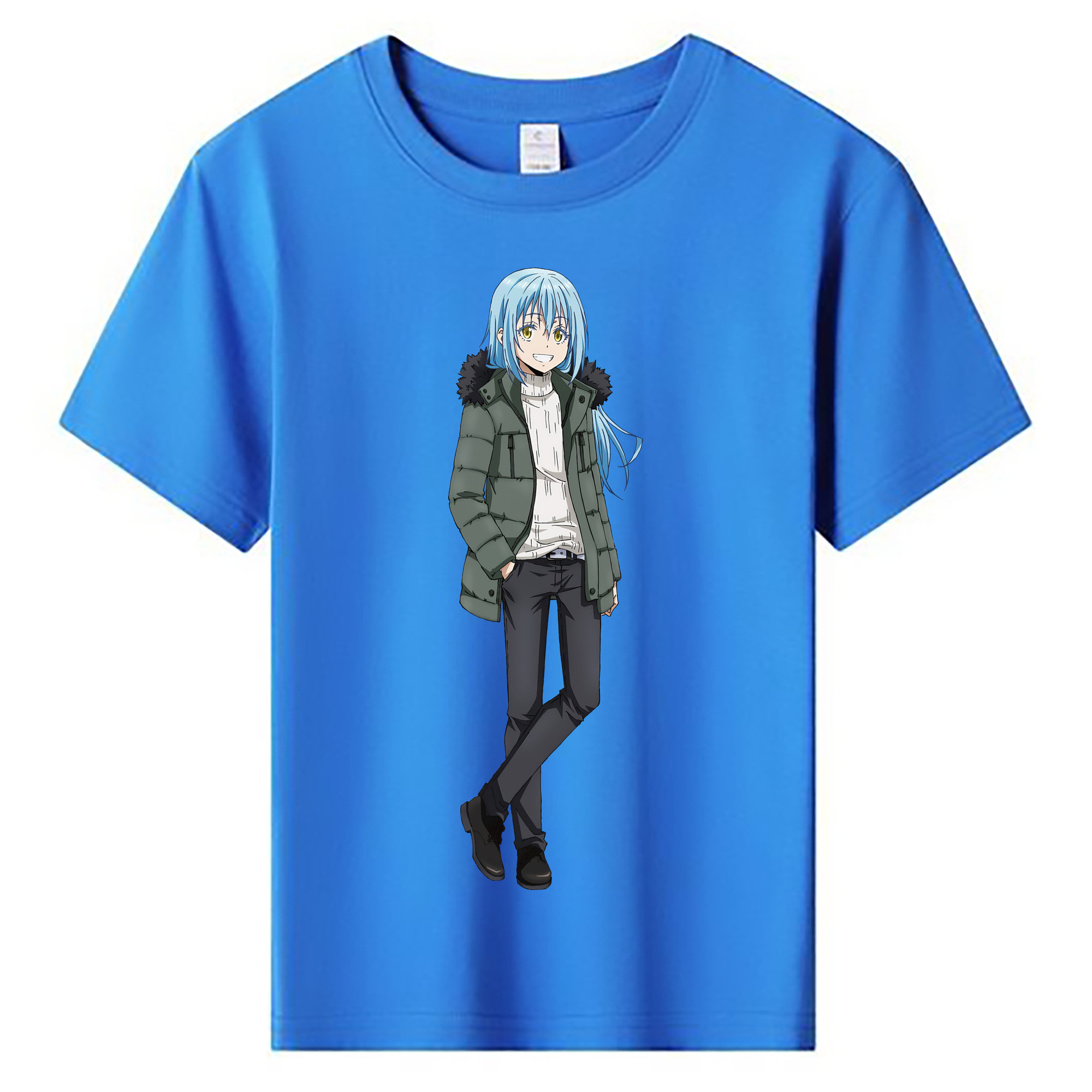 （画像用） 転スラ Regarding Reincarnated to Slime 綿100％キッズTシャツ（フロントプリント）